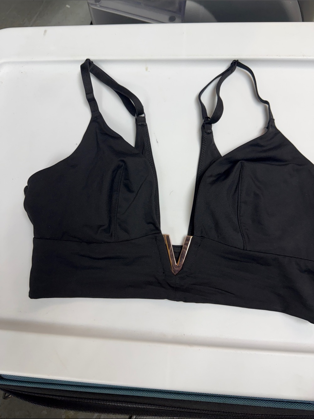Victoria's Secret Black V-Front Longline Bralette